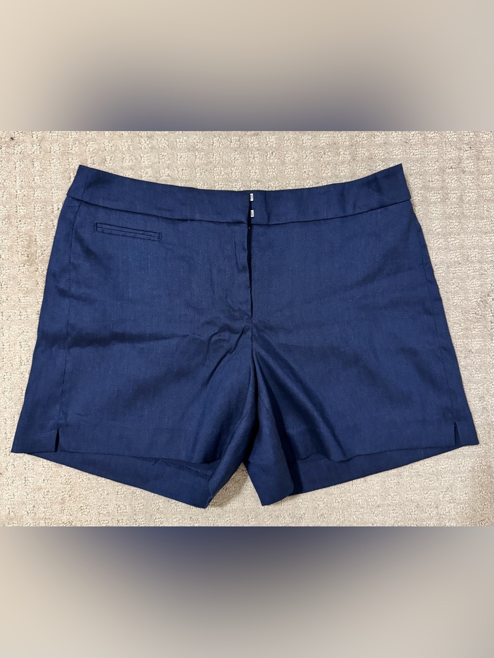 White House Black Market Deep Navy Structured Bermuda Shorts